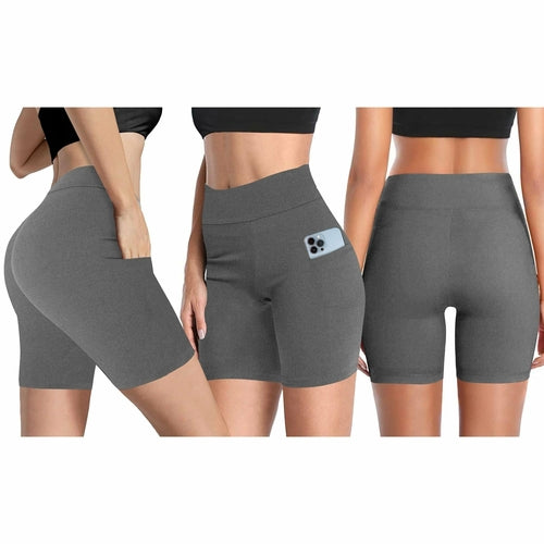 Load image into Gallery viewer, Womens High Waisted Yoga Workout Shorts