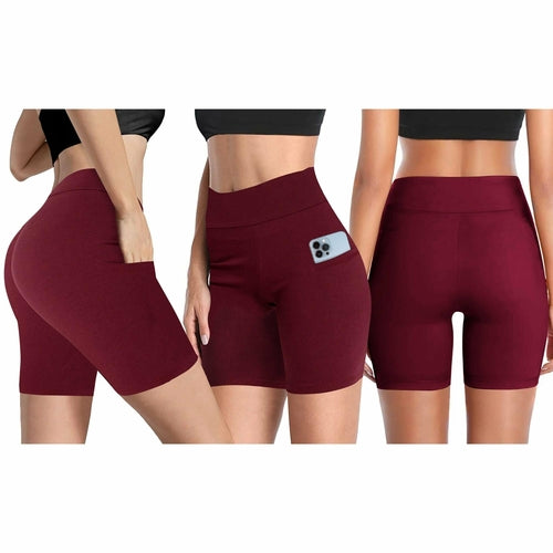 Load image into Gallery viewer, Womens High Waisted Yoga Workout Shorts