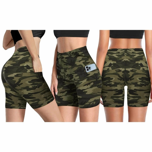 Load image into Gallery viewer, Womens High Waisted Yoga Workout Shorts