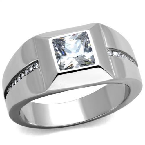Load image into Gallery viewer, Men Stainless Steel Cubic Zirconia Rings TK1916