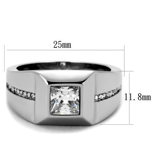 Load image into Gallery viewer, Men Stainless Steel Cubic Zirconia Rings TK1916