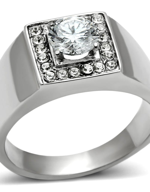 Load image into Gallery viewer, Men Stainless Steel Cubic Zirconia Rings TK483