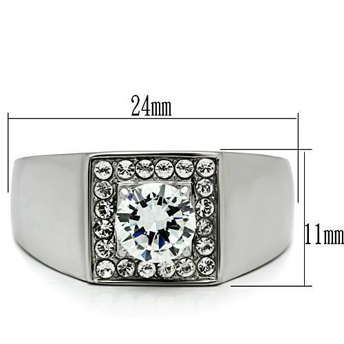 Load image into Gallery viewer, Men Stainless Steel Cubic Zirconia Rings TK483