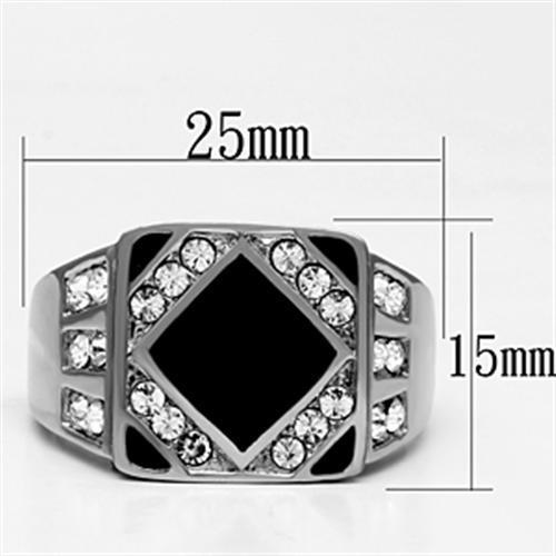 Load image into Gallery viewer, Men Stainless Steel Synthetic Crystal Rings TK710