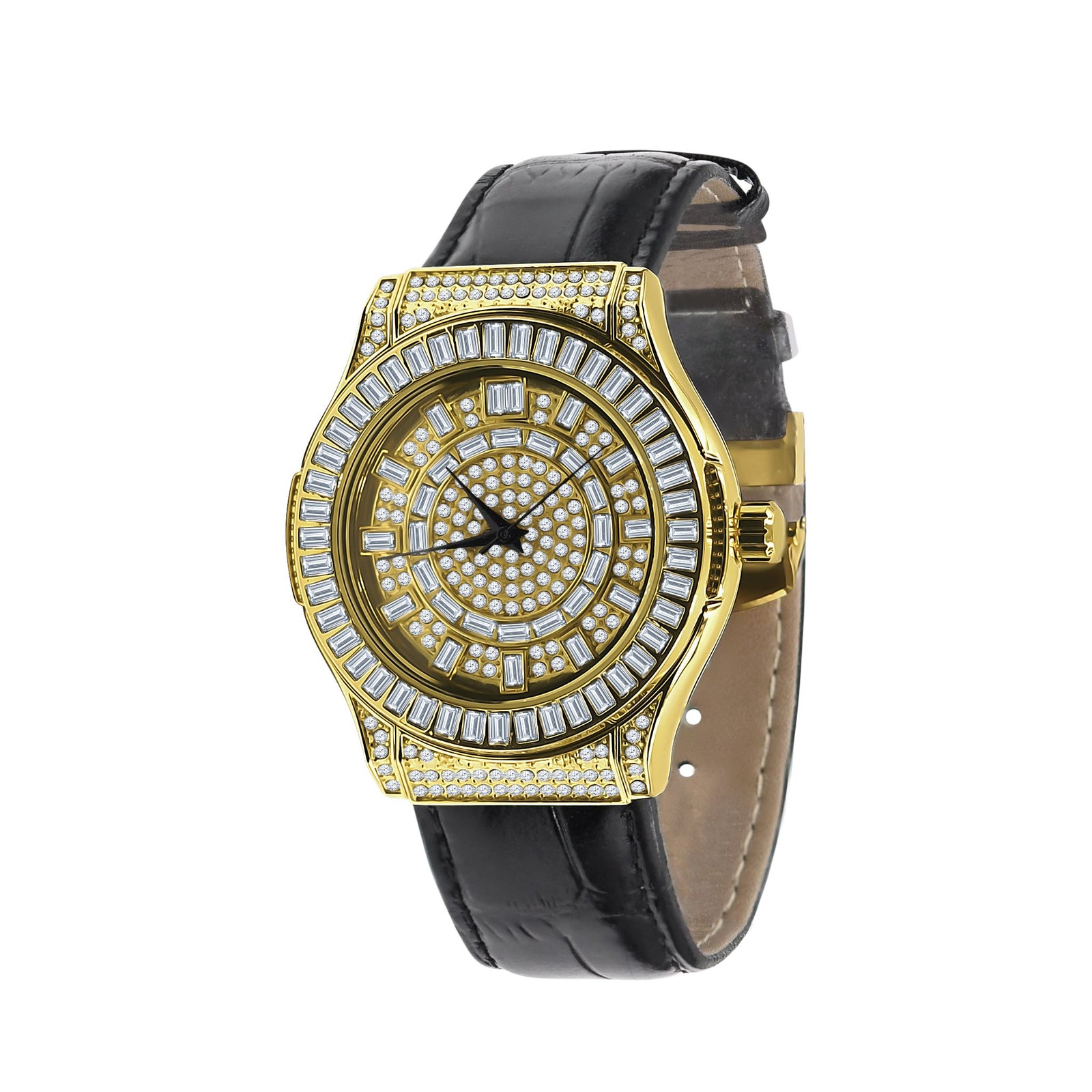 Conspicious Bling Leather Watch | 5110362