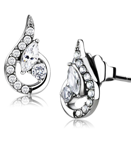 Women Stainless Steel Cubic Zirconia Earrings