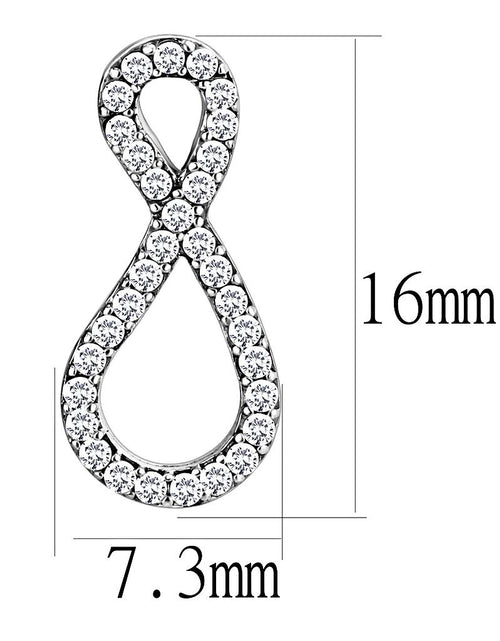 Load image into Gallery viewer, DA186 - High polished (no plating) Stainless Steel Earrings with AAA

