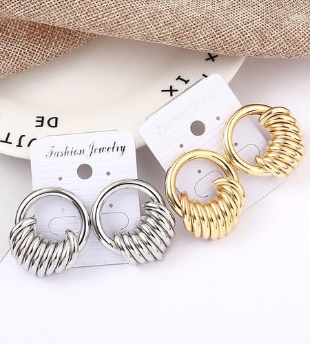 String ring earrings