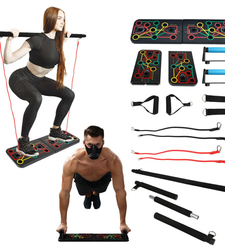 9 in 1 Push Up Rack Board System Fitness Workout Train Gym Exercise