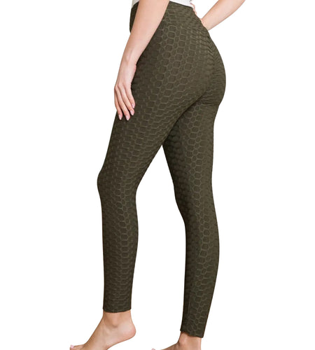 Womens'  Legging Bubble Stretchable Fabric Yoga Fitness Work-out sport