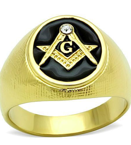 Men Stainless Steel Synthetic Crystal Rings TK1403