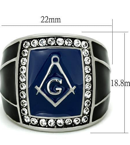 Men Stainless Steel Synthetic Crystal Rings TK1612