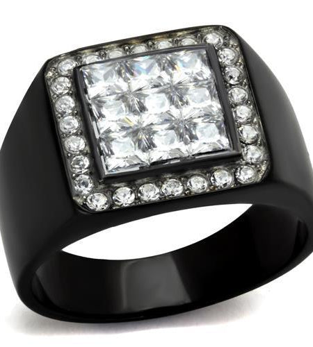 Men Stainless Steel Cubic Zirconia Rings TK2230