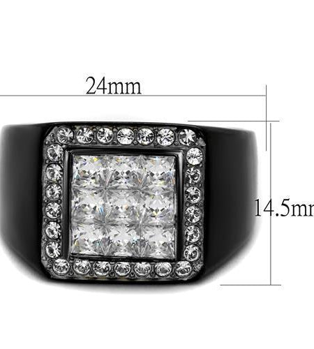 Men Stainless Steel Cubic Zirconia Rings TK2230