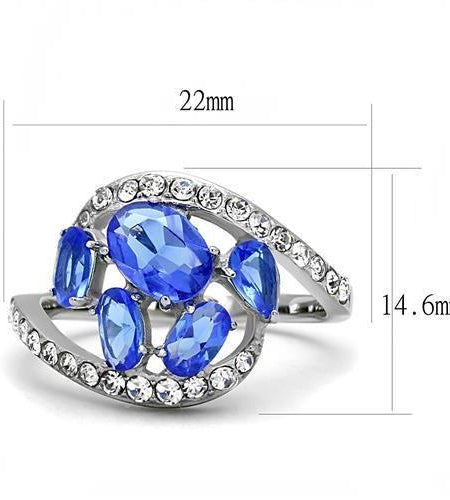 TK3211 - High polished (no plating) Stainless Steel Ring with