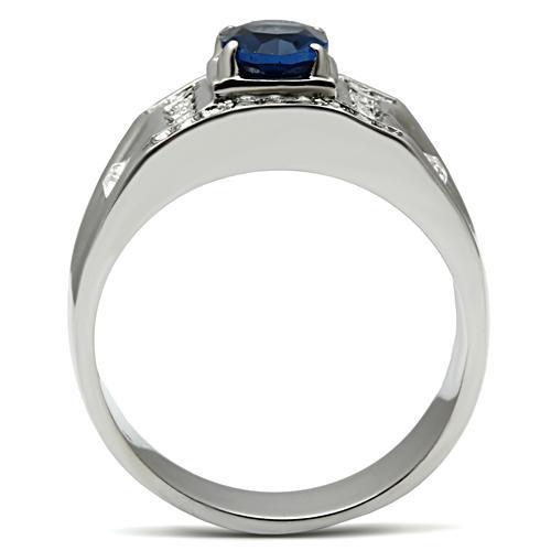 Load image into Gallery viewer, Men Stainless Steel Synthetic Glass Rings TK497
