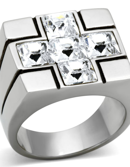 Load image into Gallery viewer, Men Stainless Steel Synthetic Crystal Rings TK919
