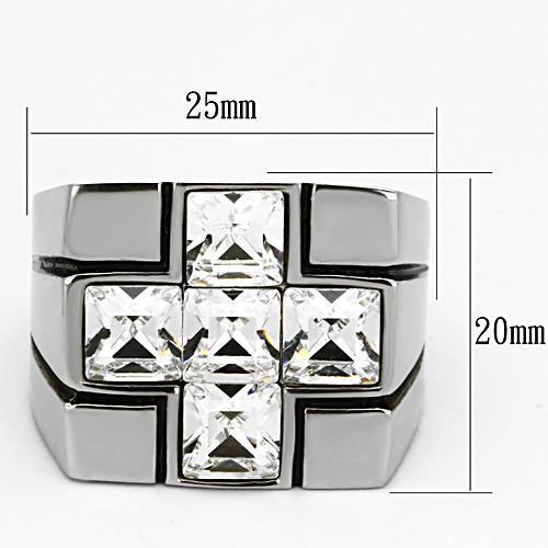 Load image into Gallery viewer, Men Stainless Steel Synthetic Crystal Rings TK919
