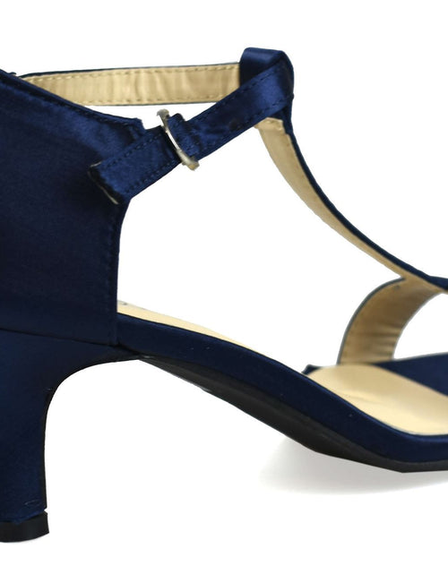 Load image into Gallery viewer, Open Toe Satin Sandal Navy
