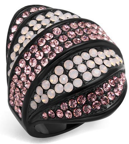 TK2201 - IP Black(Ion Plating) Stainless Steel Ring with Top Grade